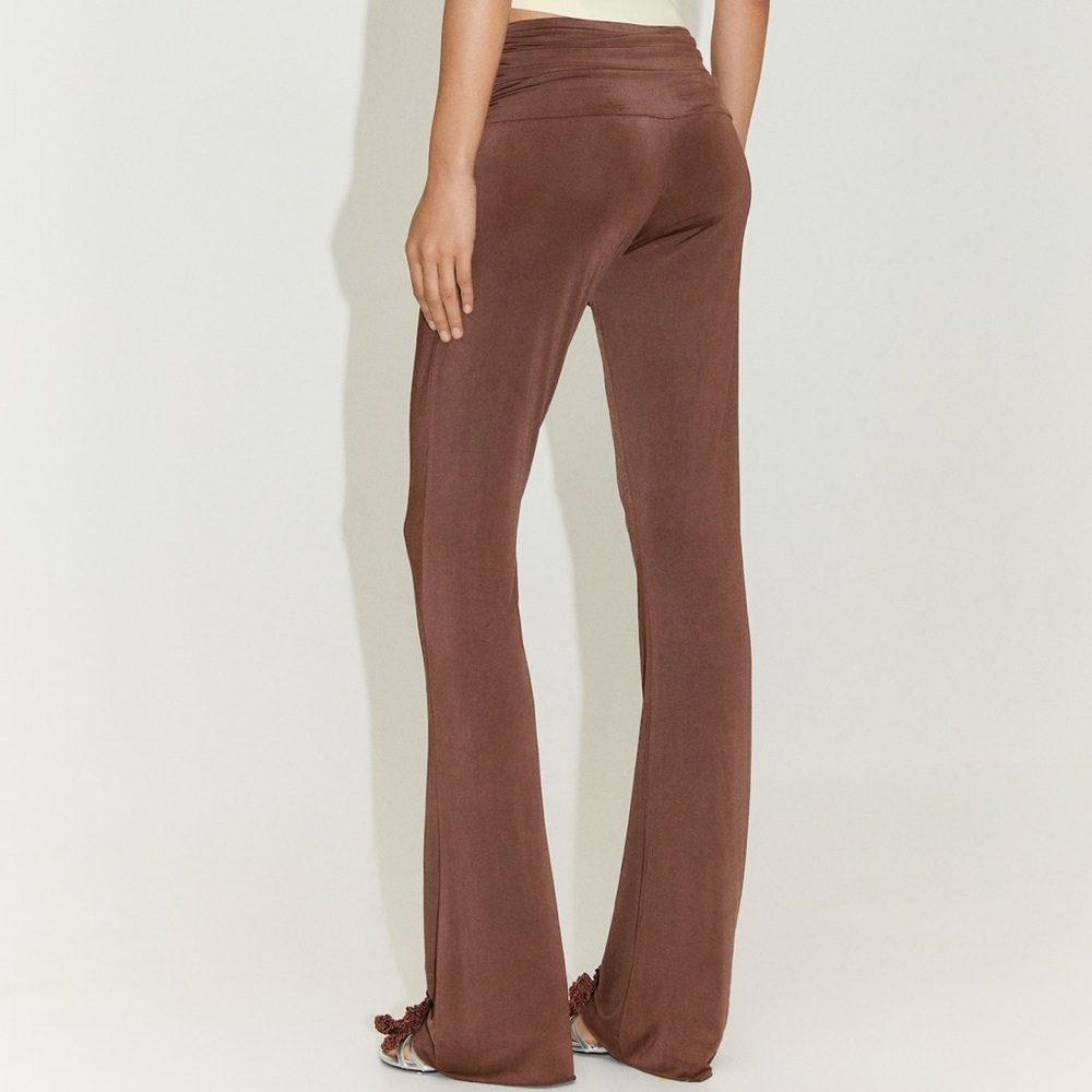 Draped turn-up trousers
